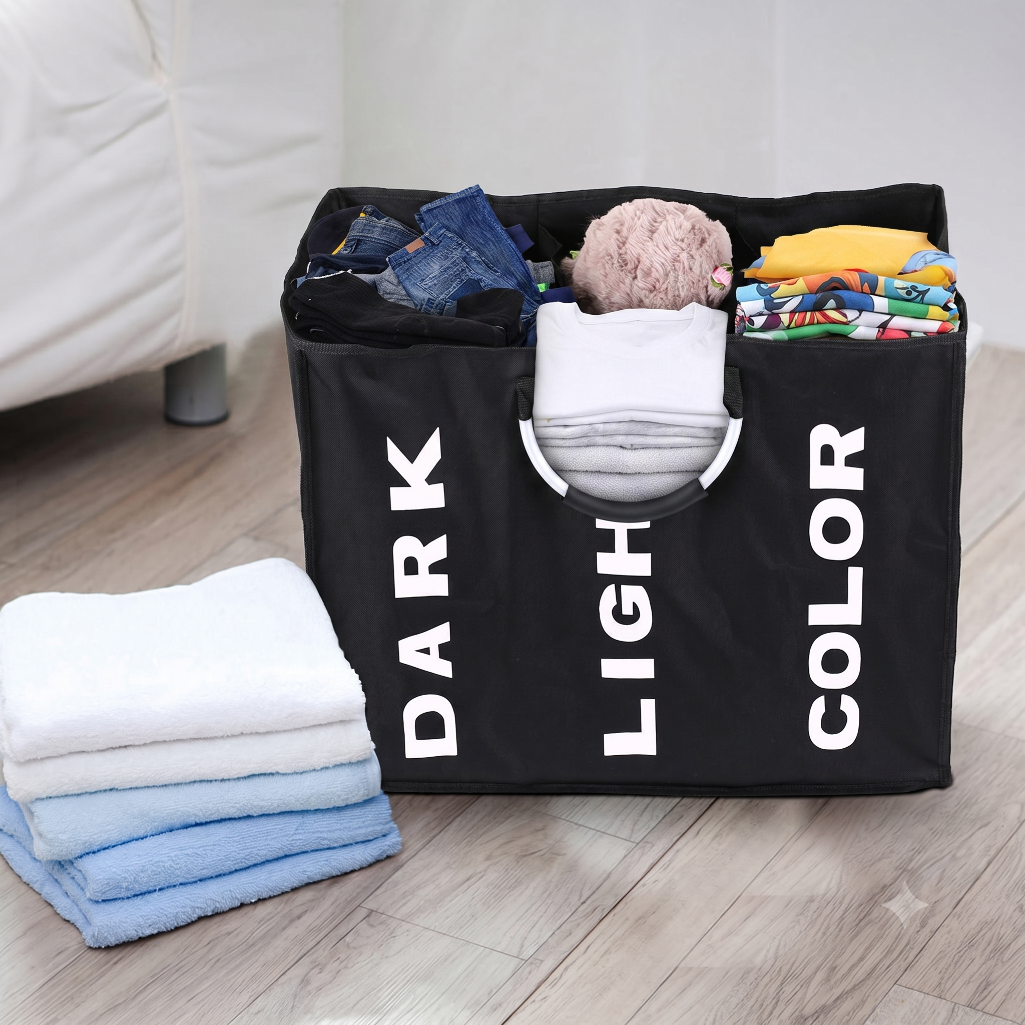 The Kyoto 3-Section Laundry Sorter
