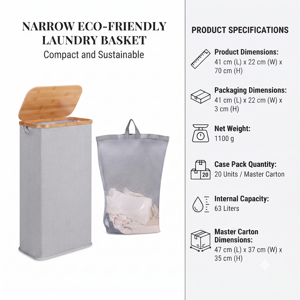 Foldable Laundry Basket with Inner Bag