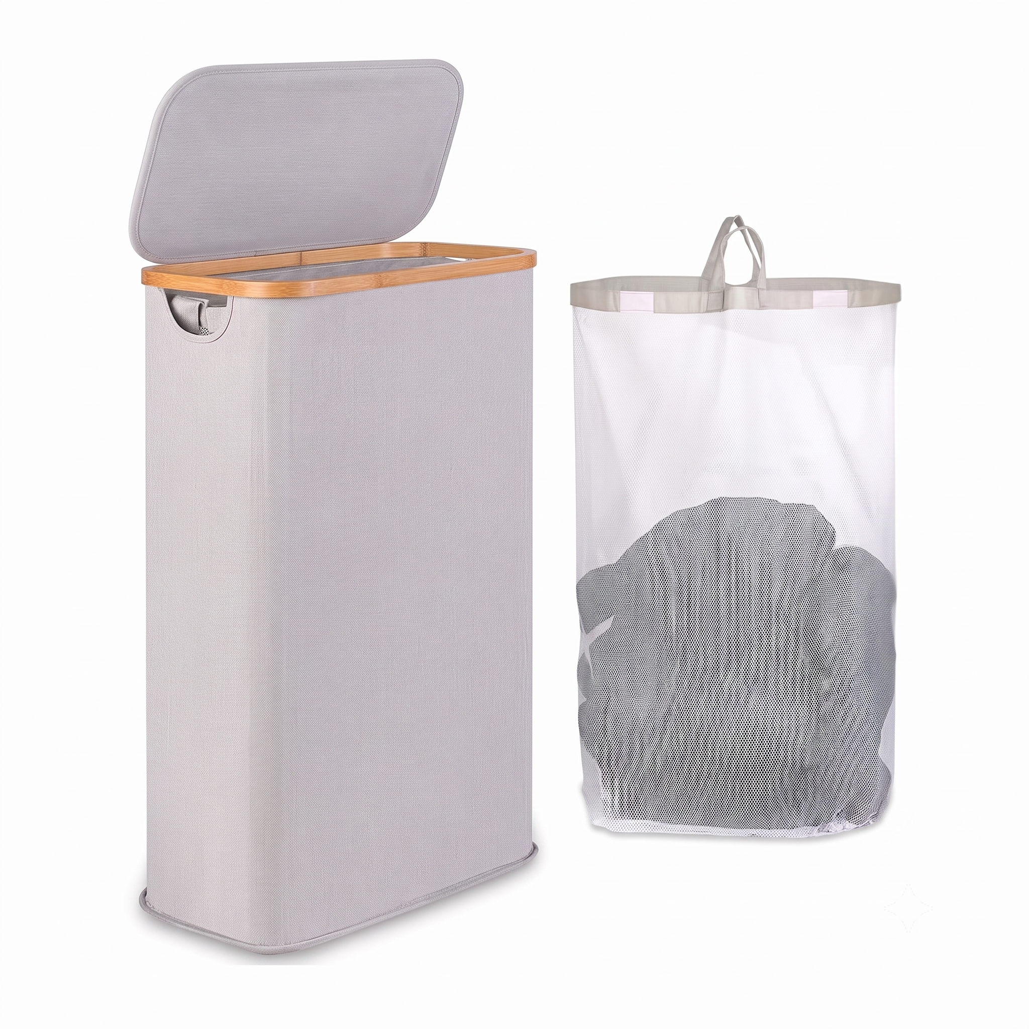Foldable Laundry Basket with Inner Bag
