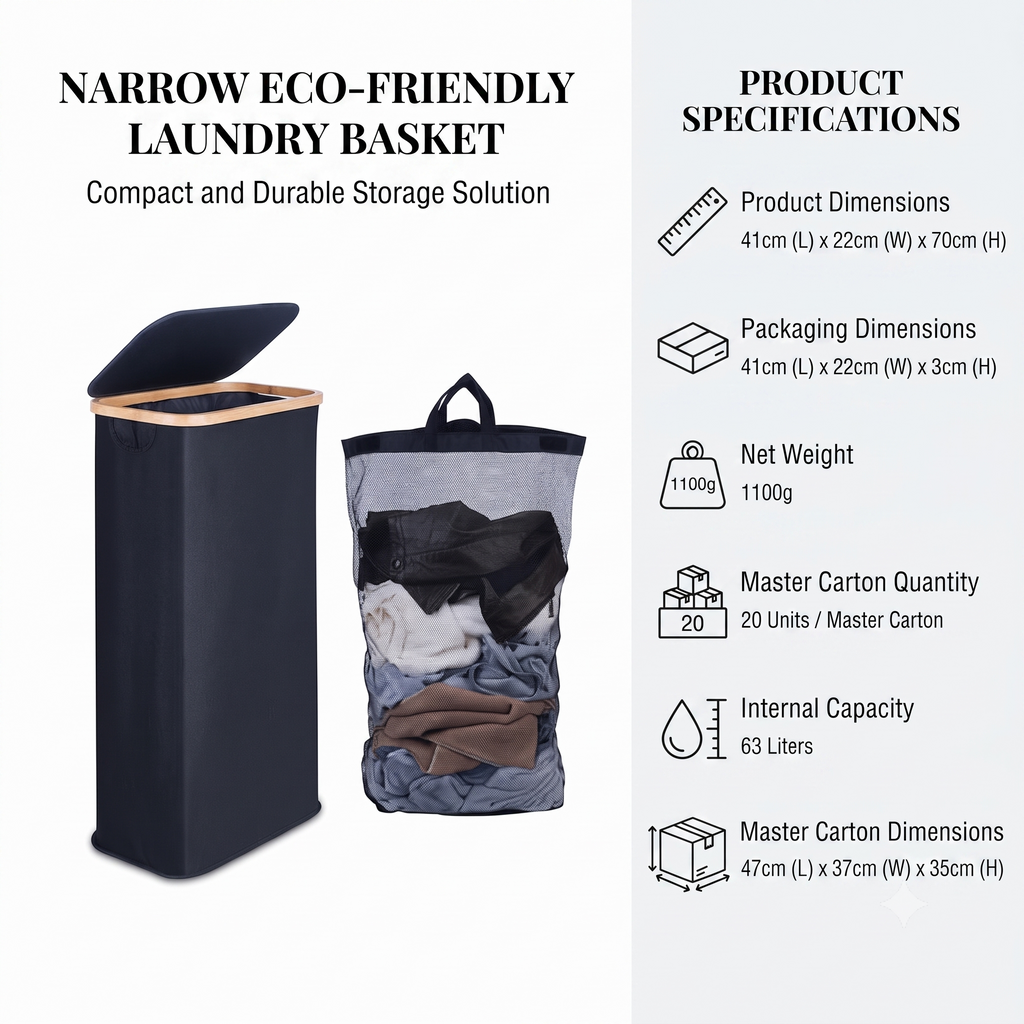 Foldable Laundry Basket with Inner Bag