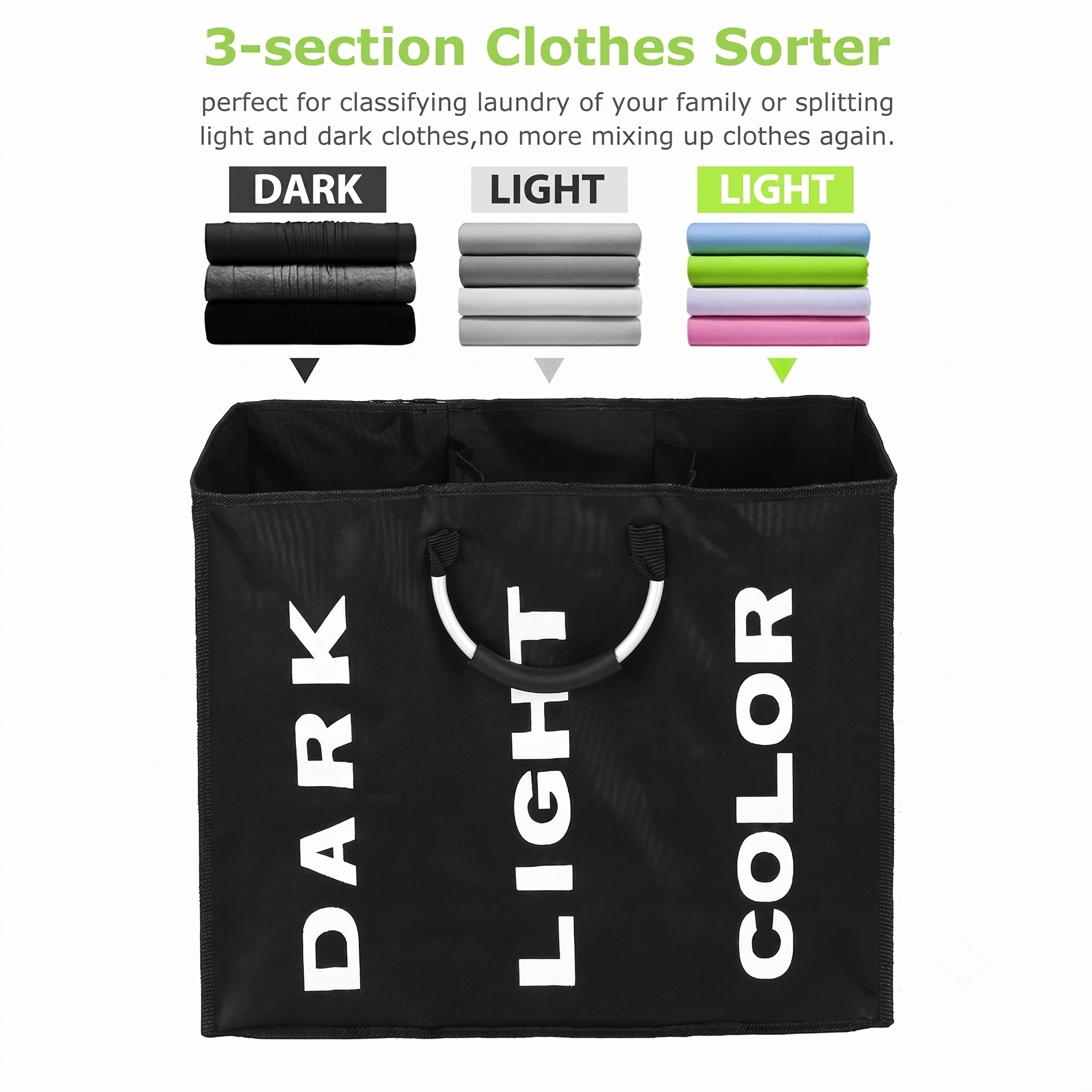 The Kyoto 3-Section Laundry Sorter